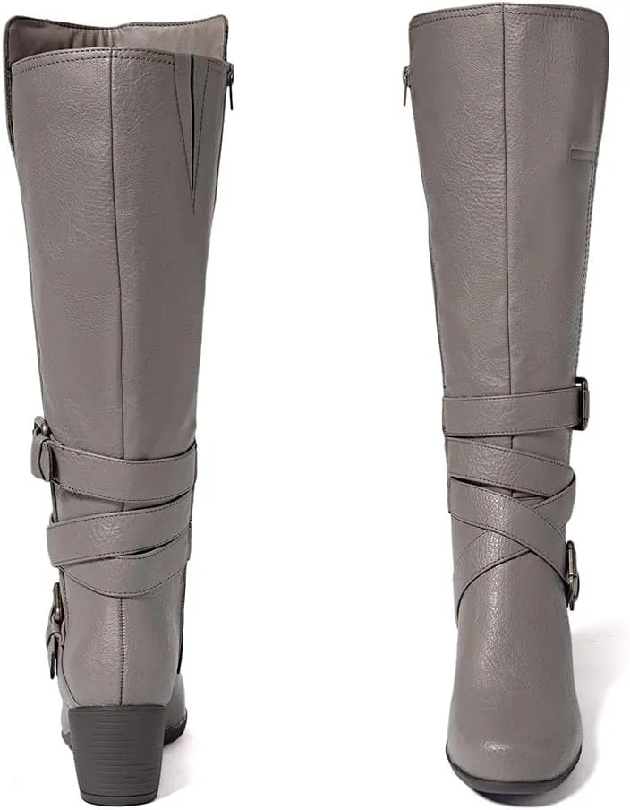 Women's Knee High Boots with Chunky Heel, Pointed Toe, Comfortable and Fashionable for Fall and Winter Wear for Women.