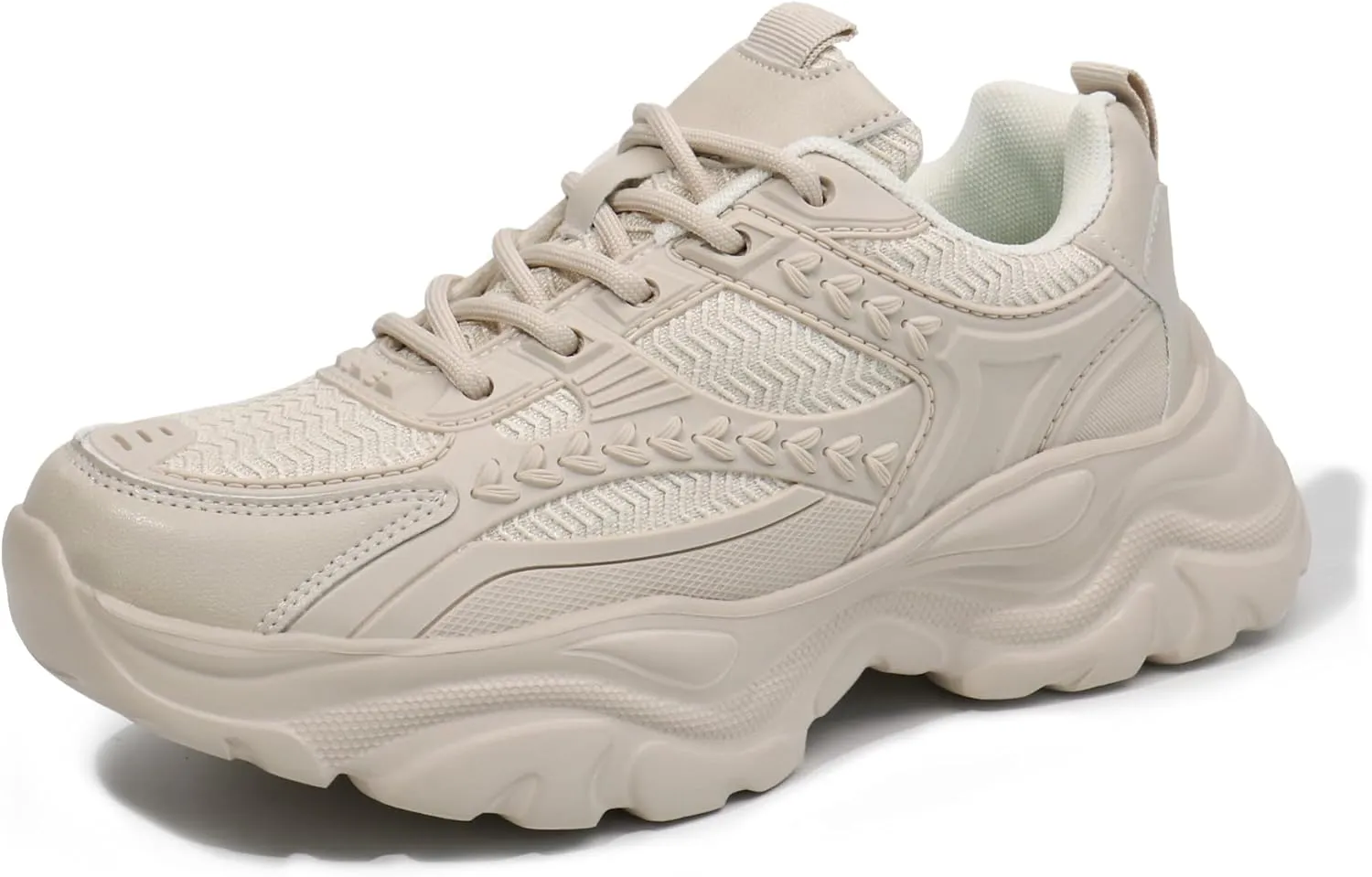 Women's Lace-up Platform Walking Shoes Comfortable Retro Stylish Workout Sport Work Casual Chunky Sneakers