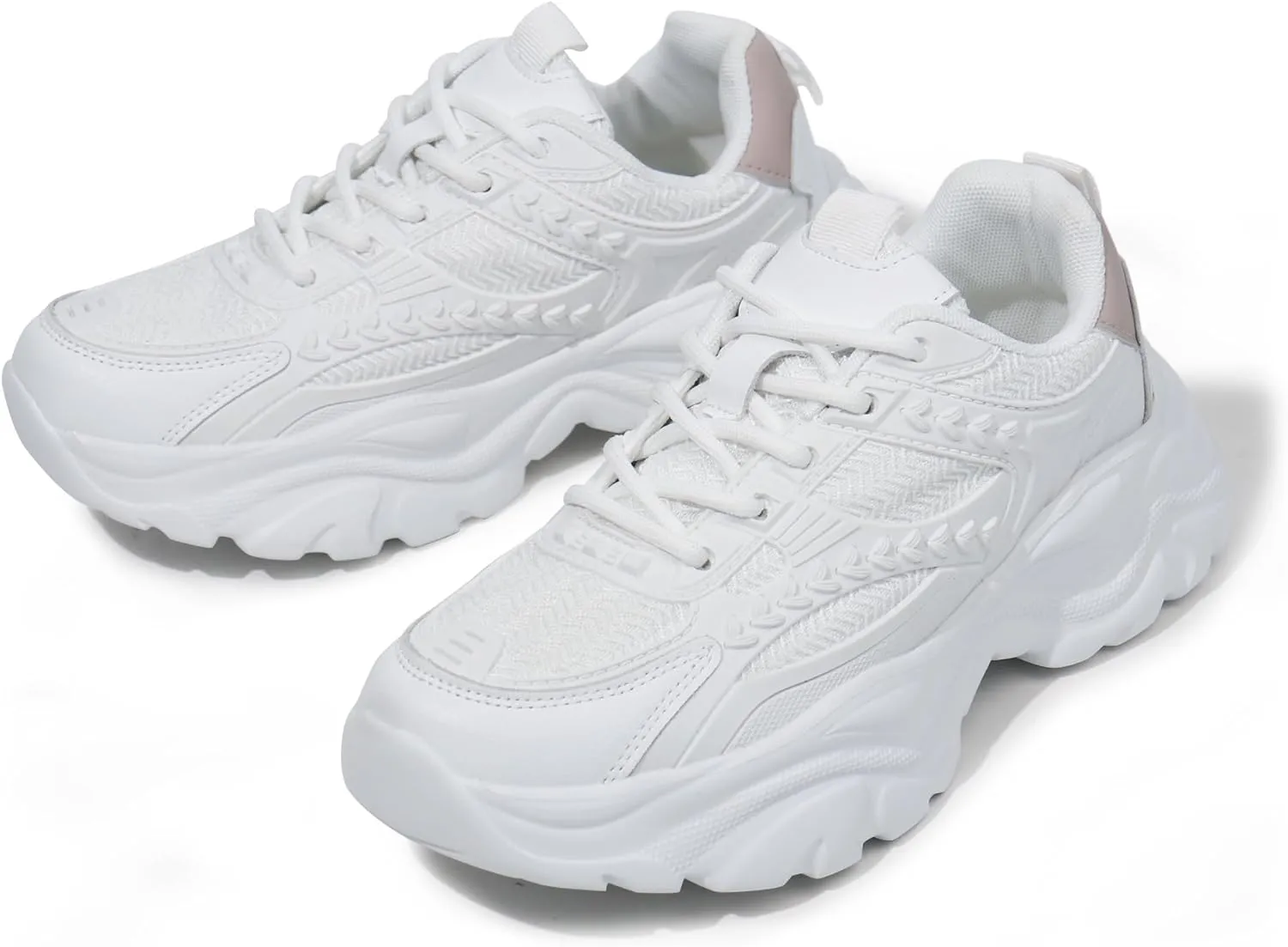 Women's Lace-up Platform Walking Shoes Comfortable Retro Stylish Workout Sport Work Casual Chunky Sneakers