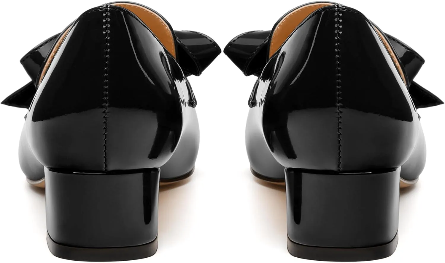 Womens Loafer with Heel, Comfortable Chunky Heels for Women, Loafers Shoes with Bowknot Womens Bunion Dress Shoes
