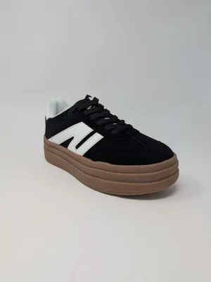 Women's Low Top Chunky Platform Sole Lace Up Sneakers