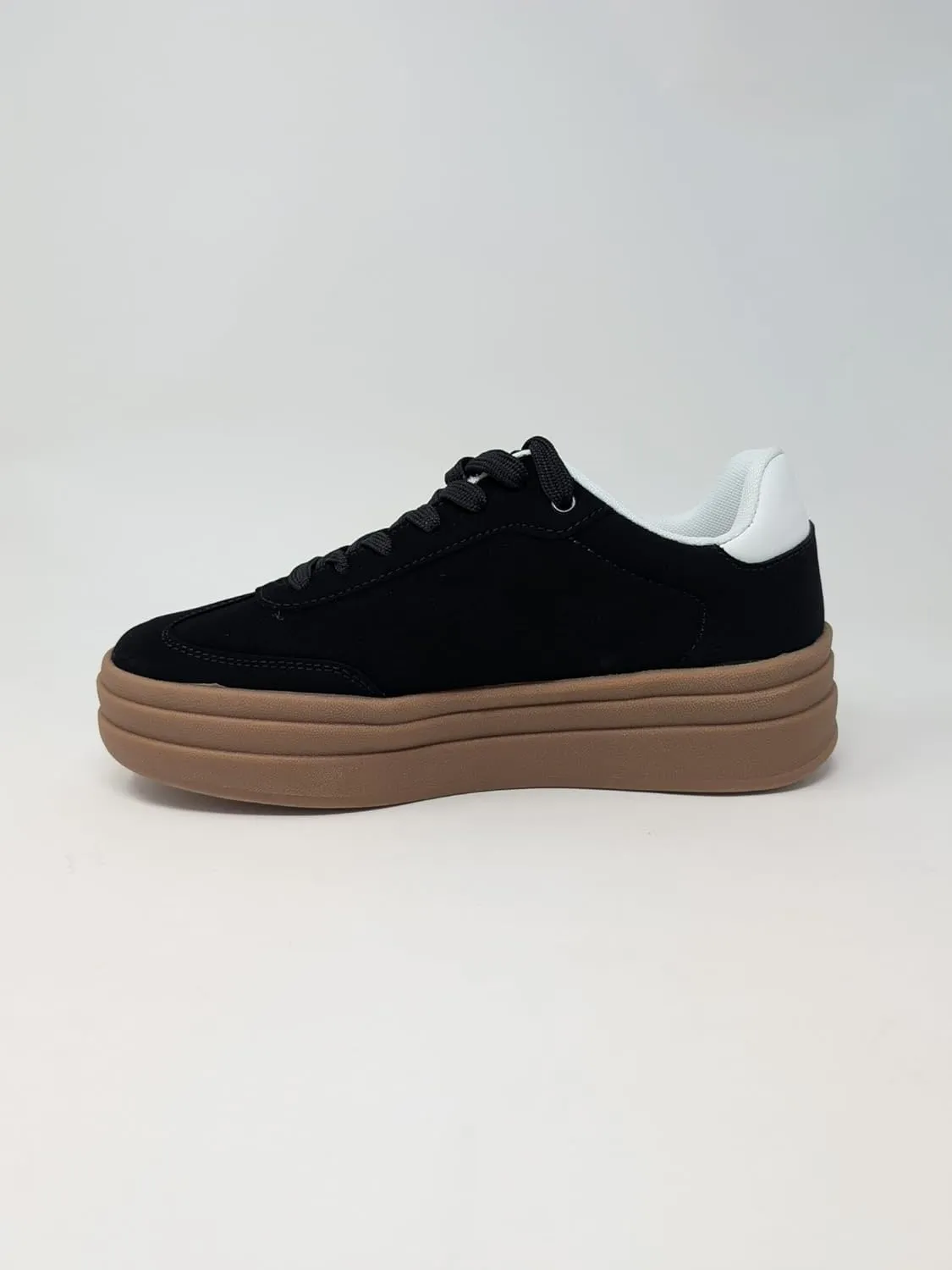Women's Low Top Chunky Platform Sole Lace Up Sneakers