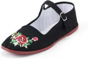 Women’s Mary Jane Flats, Classic Cloth China Flats, Chinese Slippers for Women, Kung Fu Shoes, China Doll Shoes, Tai Chi Shoes
