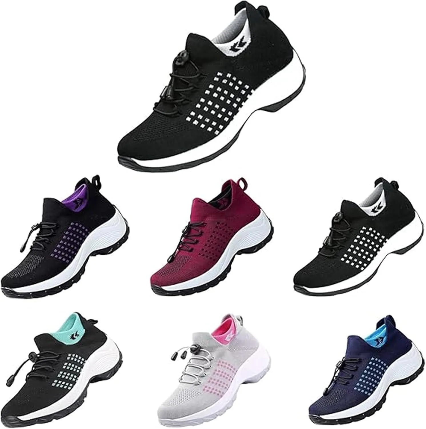 Womens Mesh Slip on Sneakers Women Orthopedic Shoes Walking Shoe Fashion Breathable for Plantar Fasciitis Relief