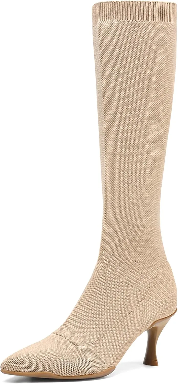 Women’s Minimalist Pointed Toe High Boots