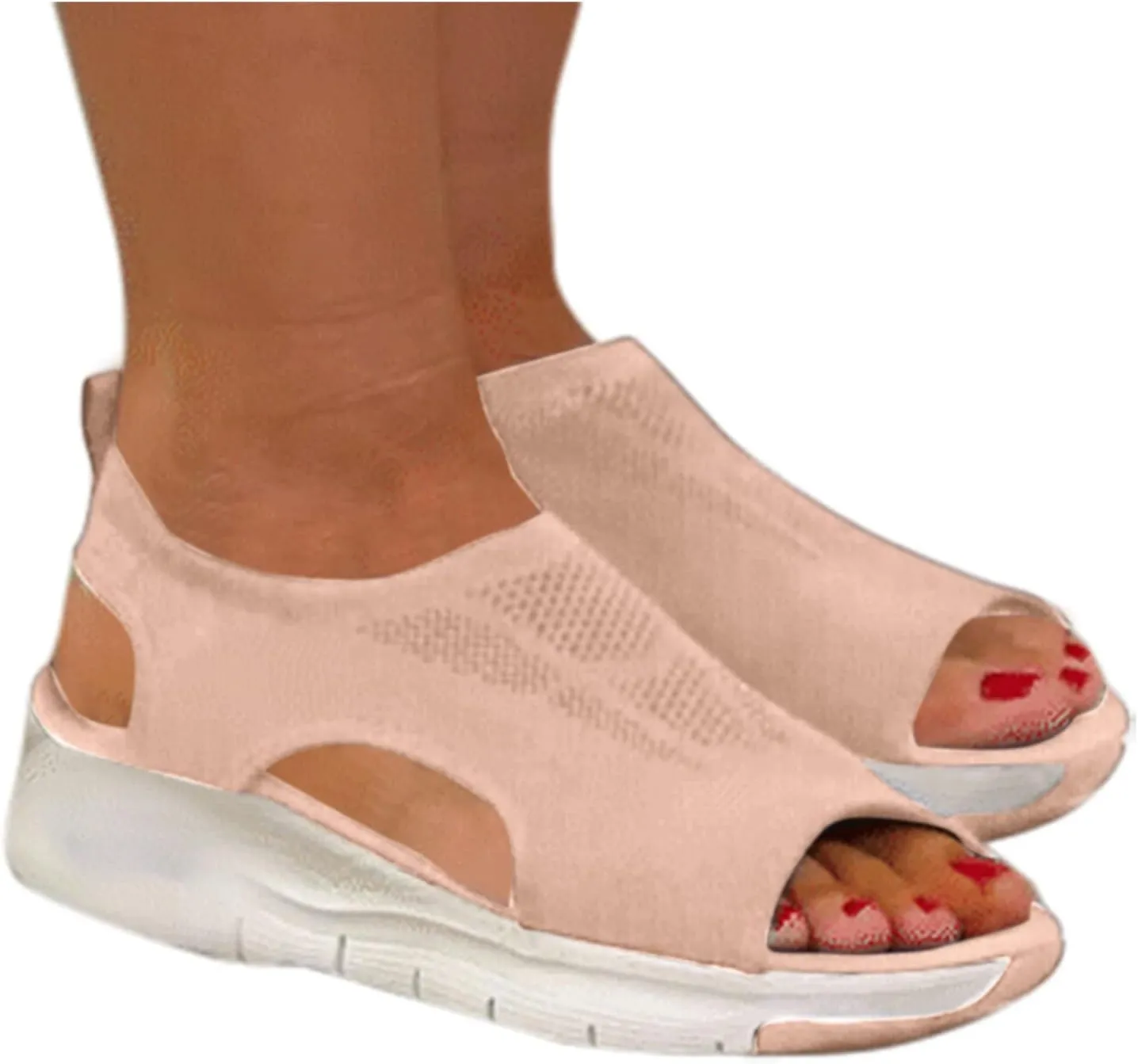 Women's Orthopedic Sandals Open Toe Slingback Wedge Sports Sandals Arch Support Sandals Comfort Walking Tennis Shoes