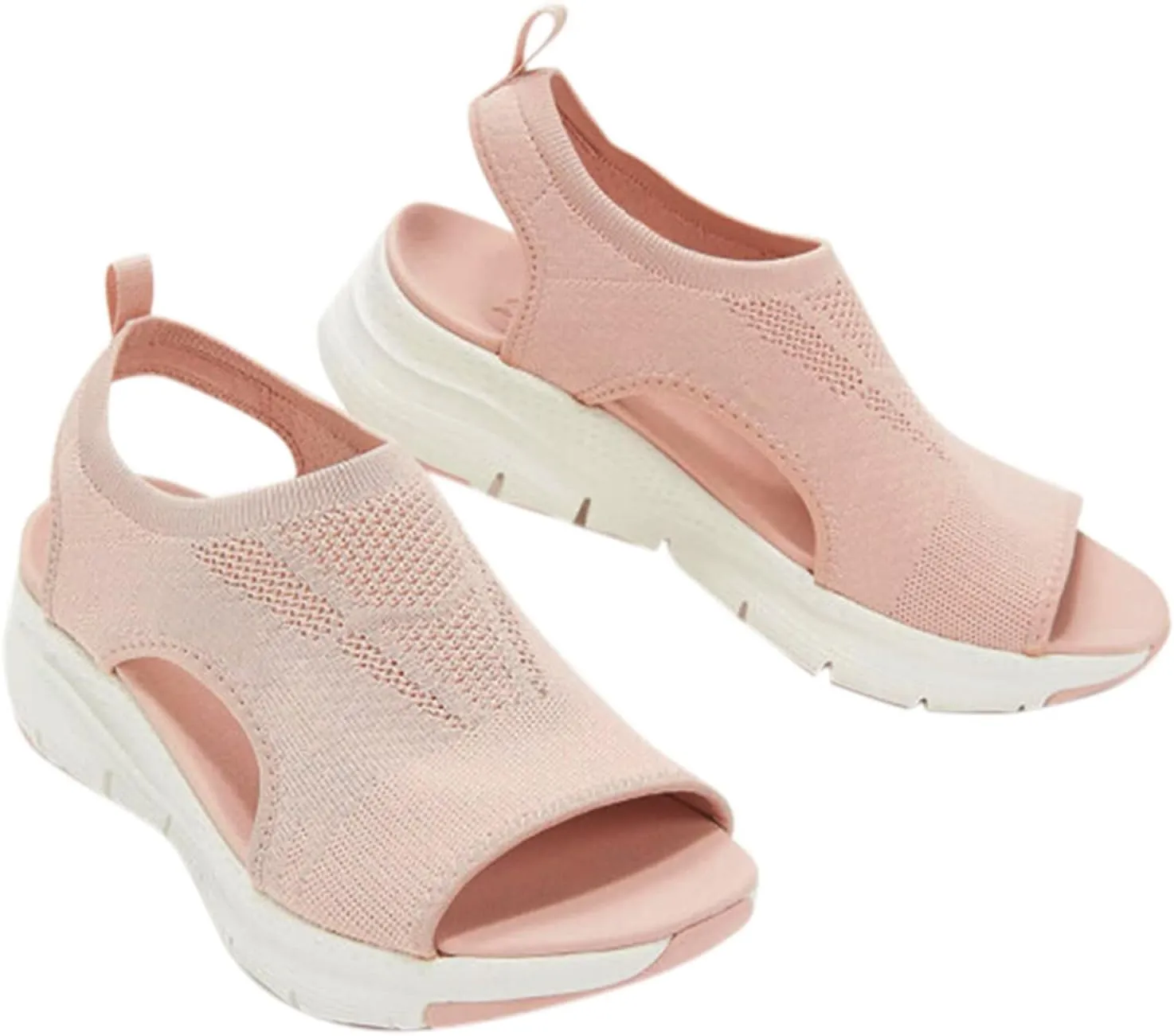 Women's Orthopedic Sandals Open Toe Slingback Wedge Sports Sandals Arch Support Sandals Comfort Walking Tennis Shoes