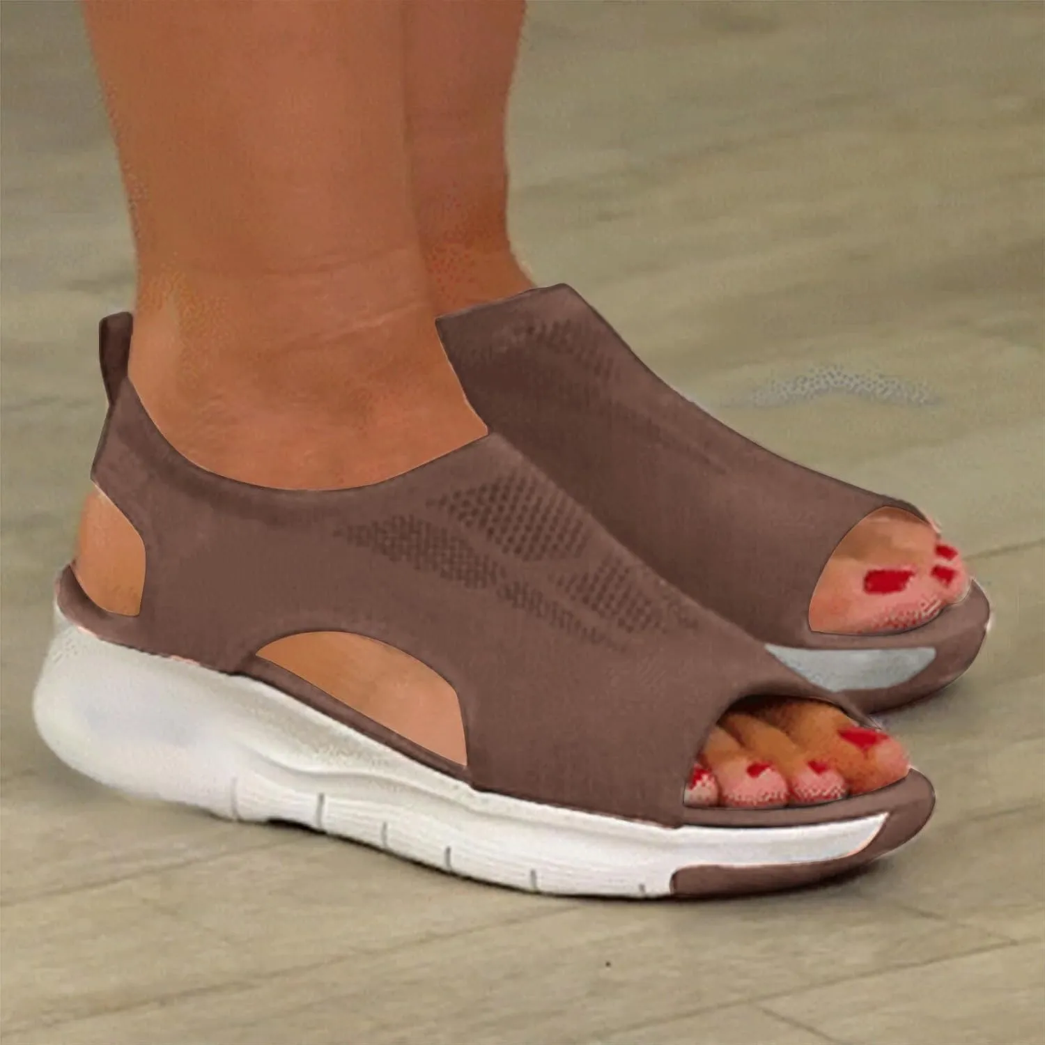 Women's Orthopedic Sandals Open Toe Slingback Wedge Sports Sandals Arch Support Sandals Comfort Walking Tennis Shoes
