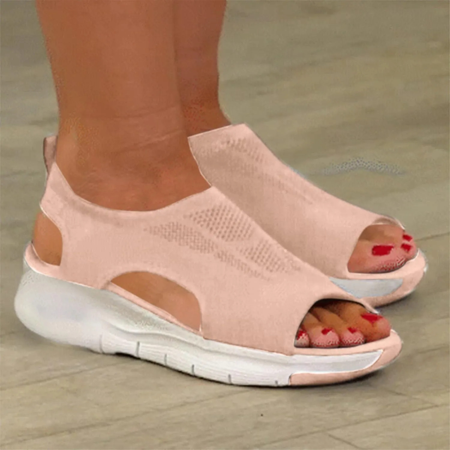 Women's Orthopedic Sandals Open Toe Slingback Wedge Sports Sandals Arch Support Sandals Comfort Walking Tennis Shoes