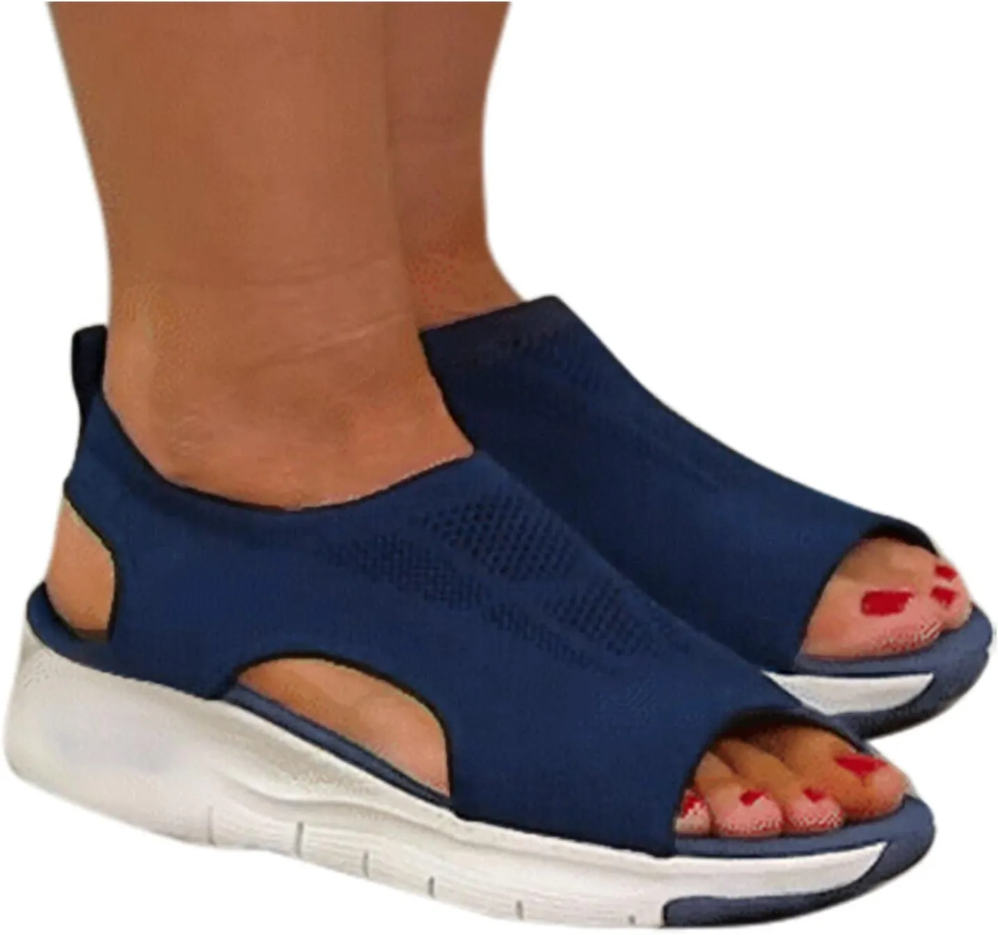 Women's Orthopedic Sandals Open Toe Slingback Wedge Sports Sandals Arch Support Sandals Comfort Walking Tennis Shoes