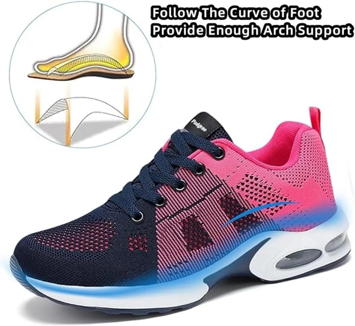 Womens Orthopedic Shoes Mesh Slip on Sneakers Zapatos Ortopédicos para Mujer Breathable for Plantar Fasciitis Relief