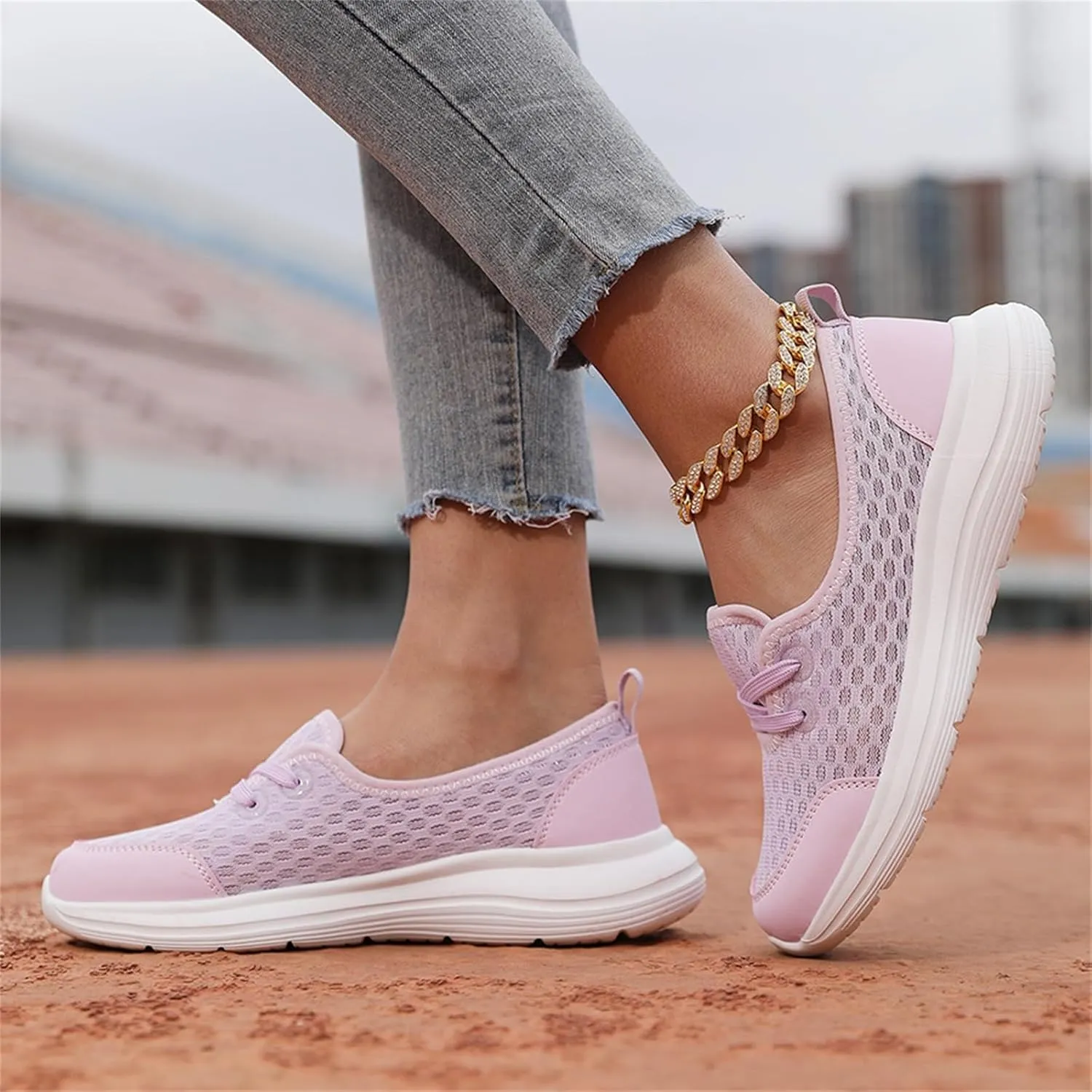 Womens Orthopedic Shoes Zapatos Ortopédicos para Mujer Walking Shoe Hands Free Slip on Retractable Shoelaces Sneakers