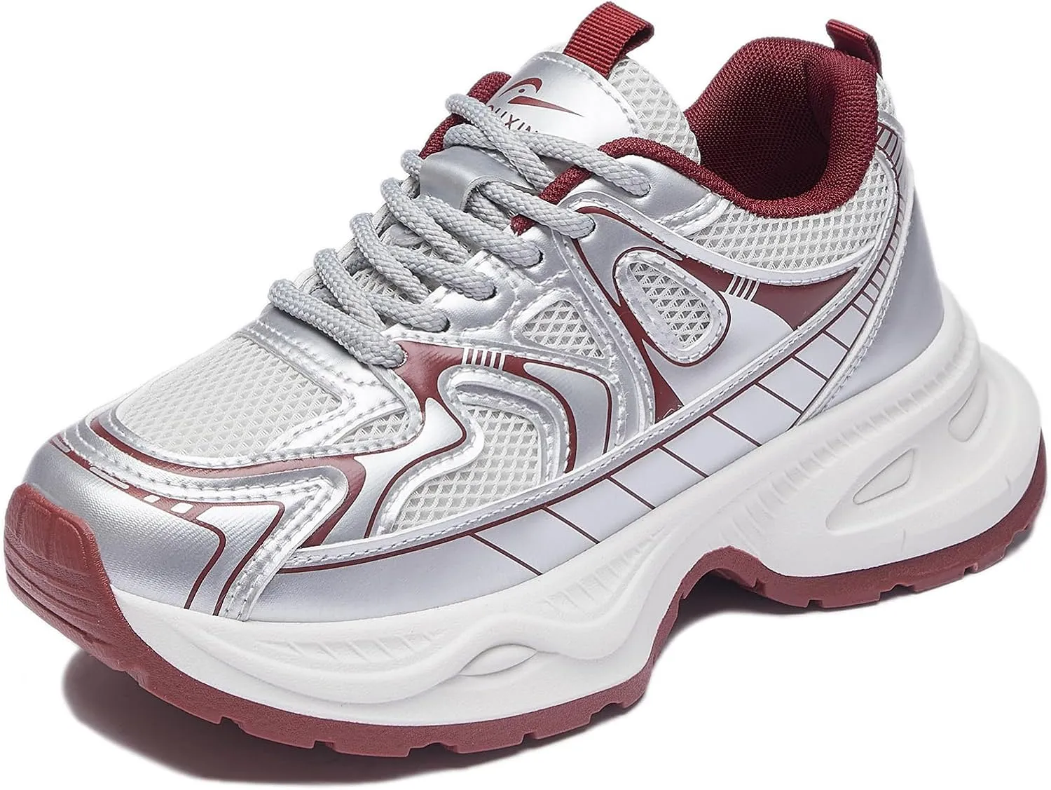 Women's Platform Chunky Sneakers Breathable Lightweight Walking Shoes 90s Casual Lace-Up Dad Shoes