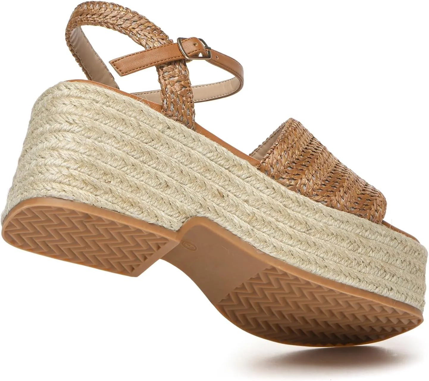 Women's Platform Espadrille Wedge Sandals Arch Support Ankle Strap Open Toe Casual Sandal