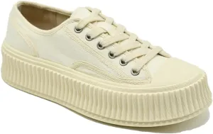 Women's Platform Lace-Up Chunky Sneakers Fashione Canvas Four Season Shoes