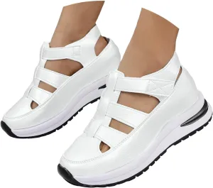 Women's Platform Sandals with Closed Toe Sandals Women Comfortable Walking Sandals Women, Hollow Ankle Strap Wedge Design for Summer, Beach, Hiking & Casual Wear 2025