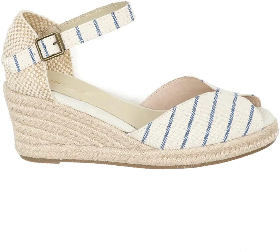 Women’s Platform Wedges Espadrilles, 3" Wedge, Soft Ankle-Tie Strap, Closed Toe, Classic Summer Sandals