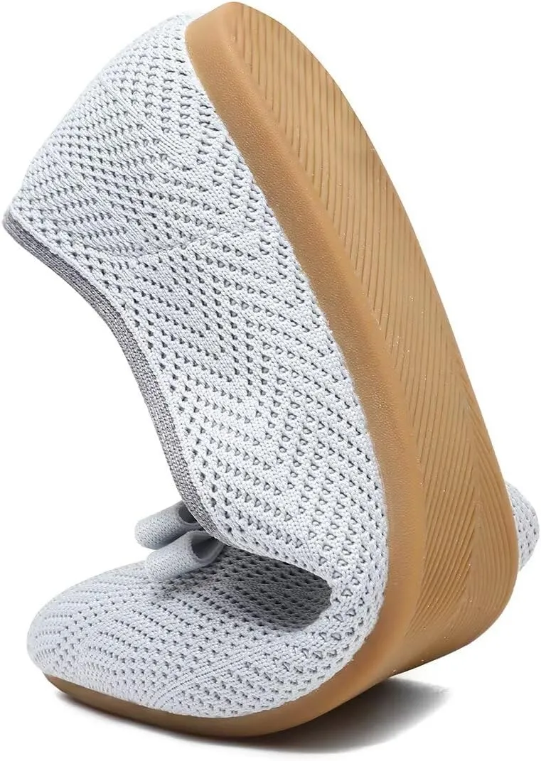 Women's Pointed Toe Flats Knit Dress Slip-on Ballet Flats Shoes Comfort Classic Work Business Office Shoes