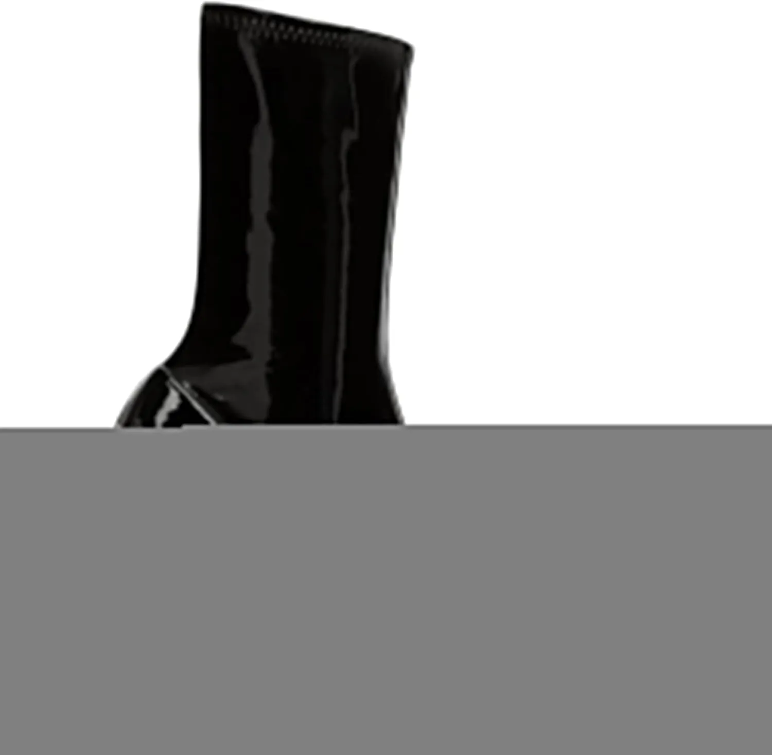 Women's Pointed Toe Side Zipper Ankle Boots Metallic Mirror Tiger Tooth High Heels