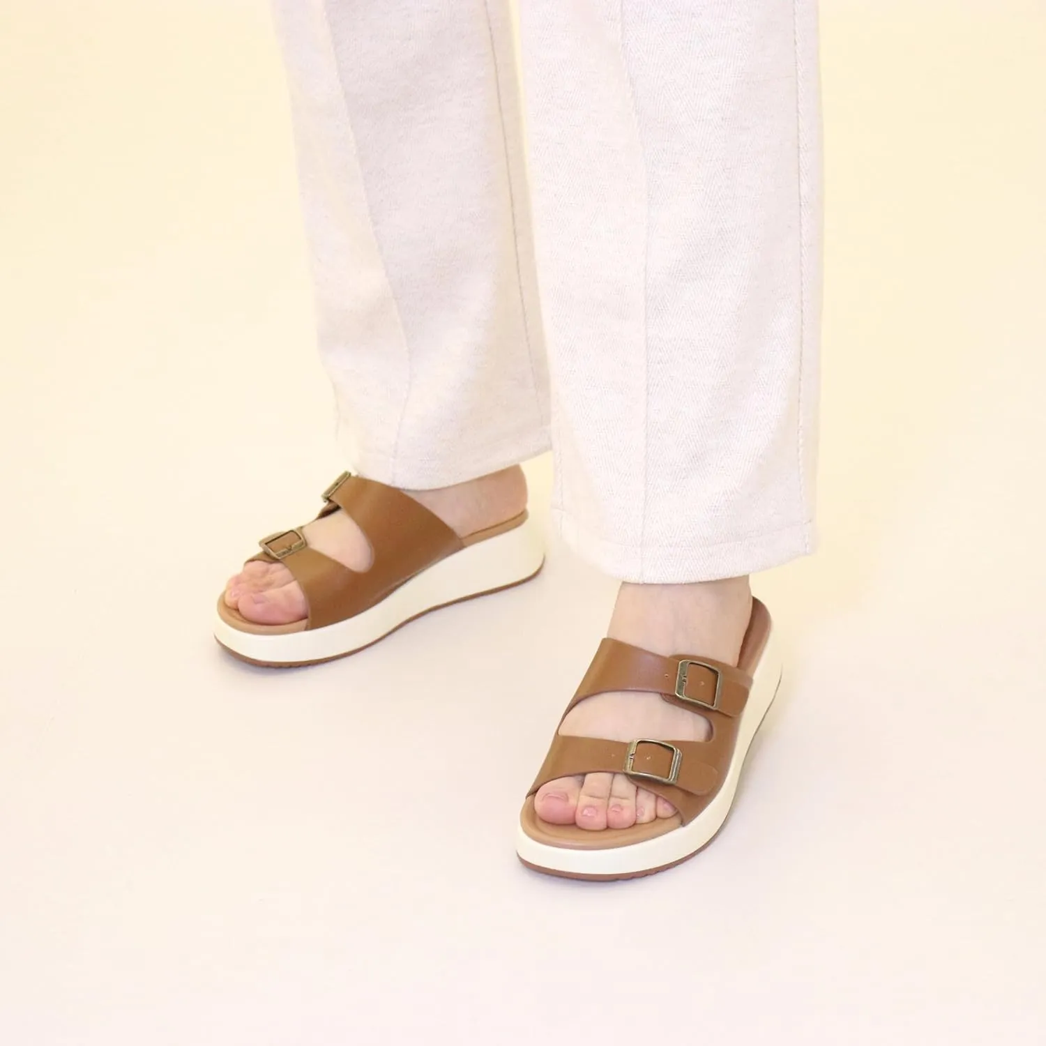 Womens Sandals Platform Double Strap Comfortable Slide for Summer Size 6-11