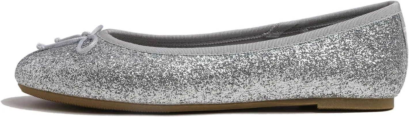 Women's Shiny Ballet Flats Sparkle Memory Foam Cushioned Colorful Glitter
