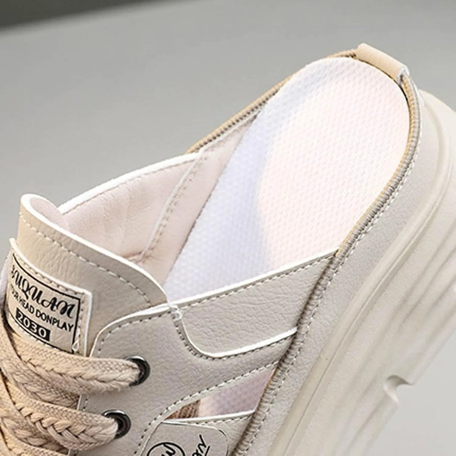 Women's Slip on Platform Sneakers Mule Shoes Comfortable Breathable Cutout Casual Clogs