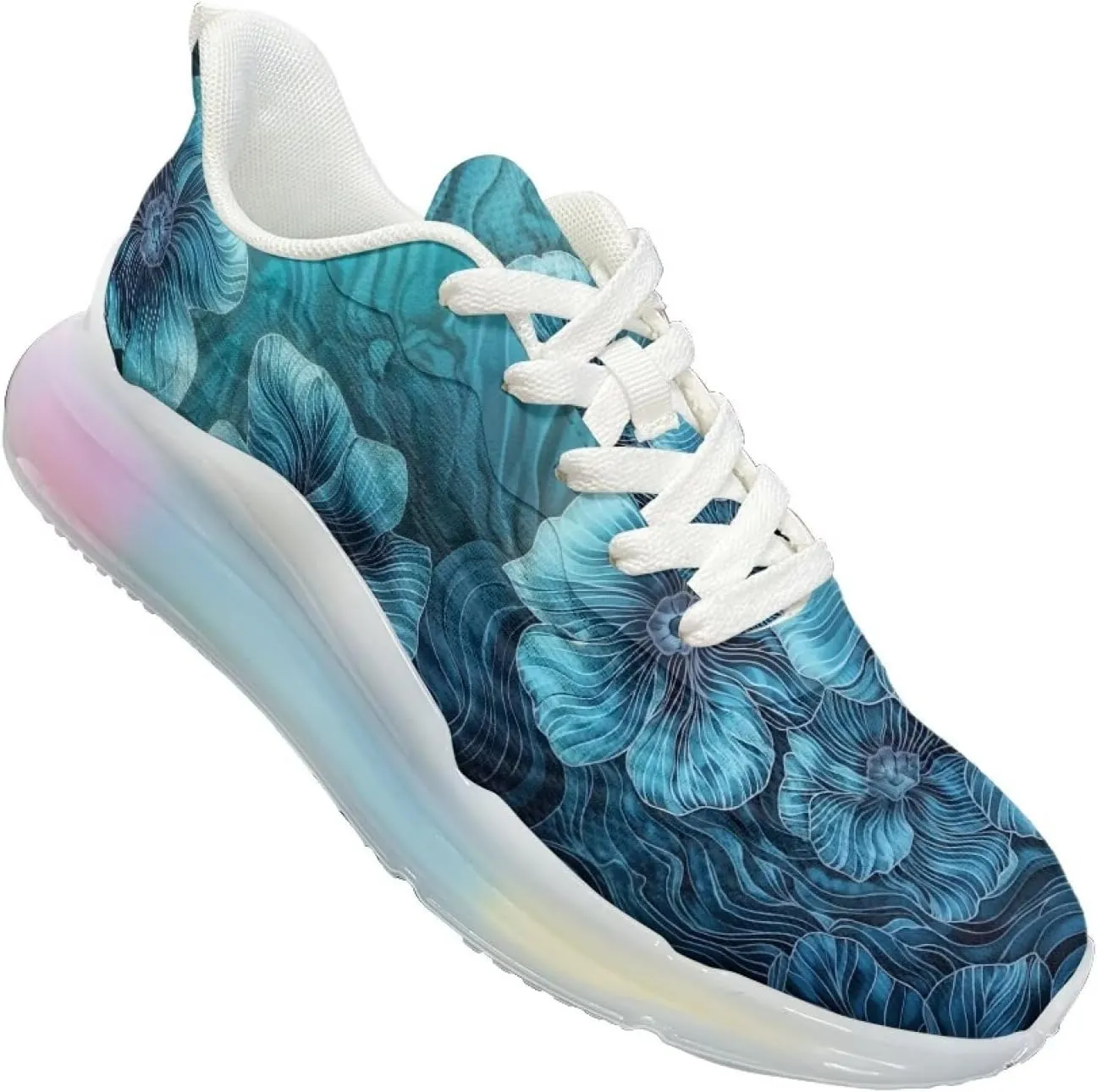 Women's Sneakers Lightweight Air Cushion Shoes Sports Running Tennis Shoes Non Slip Breathable Mesh Athletic Sneakers Walking Shoes US 6-11