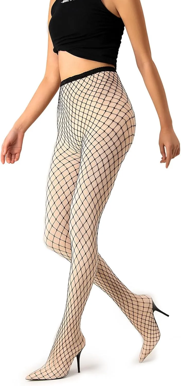 Women's Suede Over-the-Knee Boots - Mesh Stretch Pull-On Stiletto High Heels Sexy Thigh-High Boots for Party and Night Out