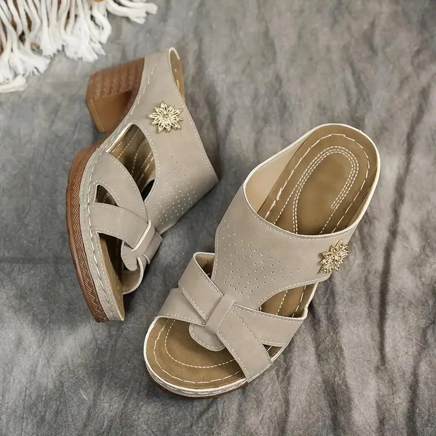 Women's Thick Heeled Fish Mouth Shoes Fashionable And Casual Hollowed Out Comfortable Fashion Sandals for Women