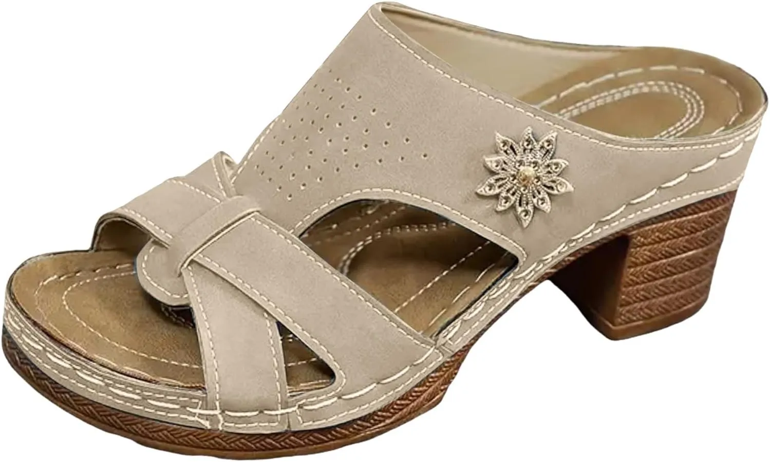 Women's Thick Heeled Fish Mouth Shoes Fashionable And Casual Hollowed Out Comfortable Fashion Sandals for Women