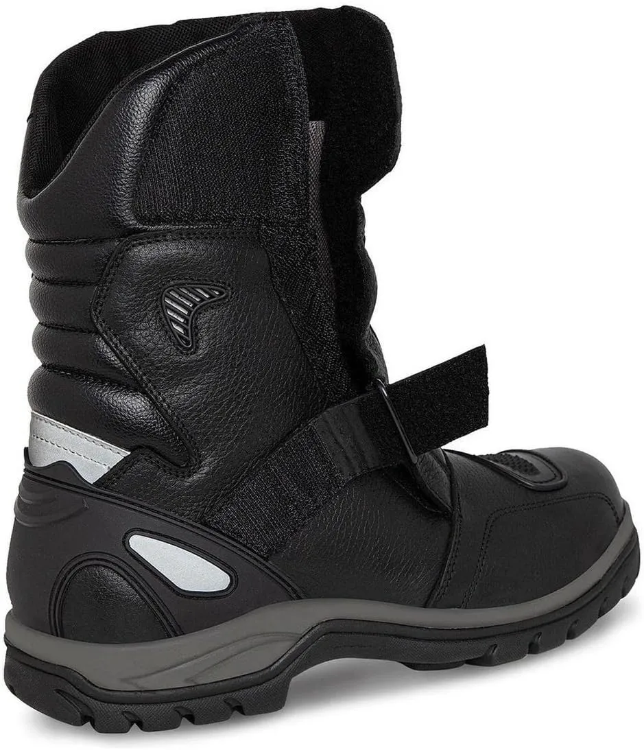 WORKLAND 77418 Motorcycle Boots Men - Leather Boots with Protections - Motorcycle Shoes for Men - Rubber Sole Slip Resistant and Reflective Motorcycle Riding Boots - Botas para Motocicleta Hombre
