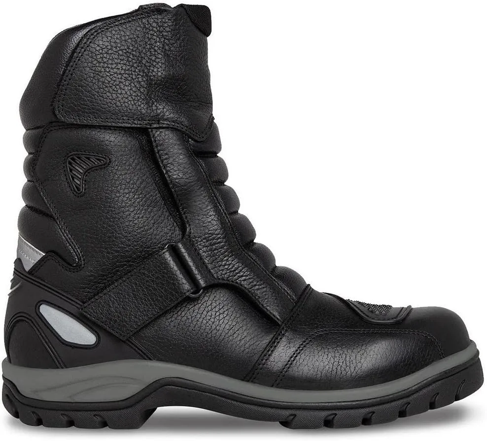 WORKLAND 77418 Motorcycle Boots Men - Leather Boots with Protections - Motorcycle Shoes for Men - Rubber Sole Slip Resistant and Reflective Motorcycle Riding Boots - Botas para Motocicleta Hombre