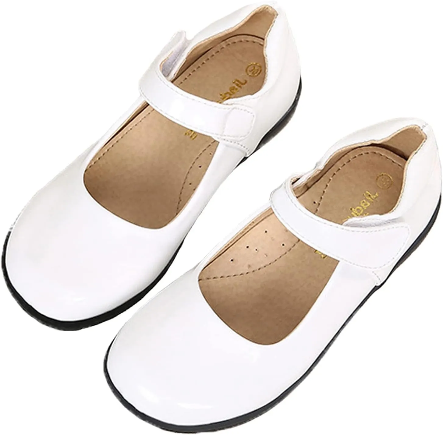 WUIWUIYU Little Big Girls Performance School Uniform Dress Mary Jane Flats Shoes