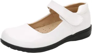 WUIWUIYU Little Big Girls Performance School Uniform Dress Mary Jane Flats Shoes