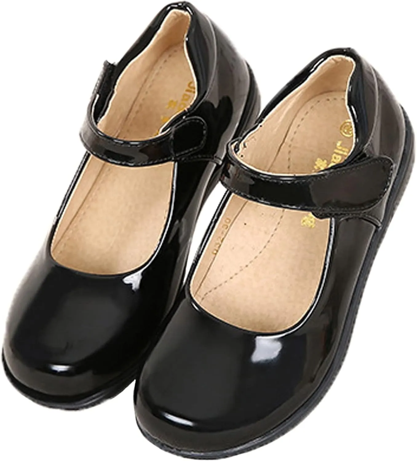 WUIWUIYU Little Big Girls Performance School Uniform Dress Mary Jane Flats Shoes