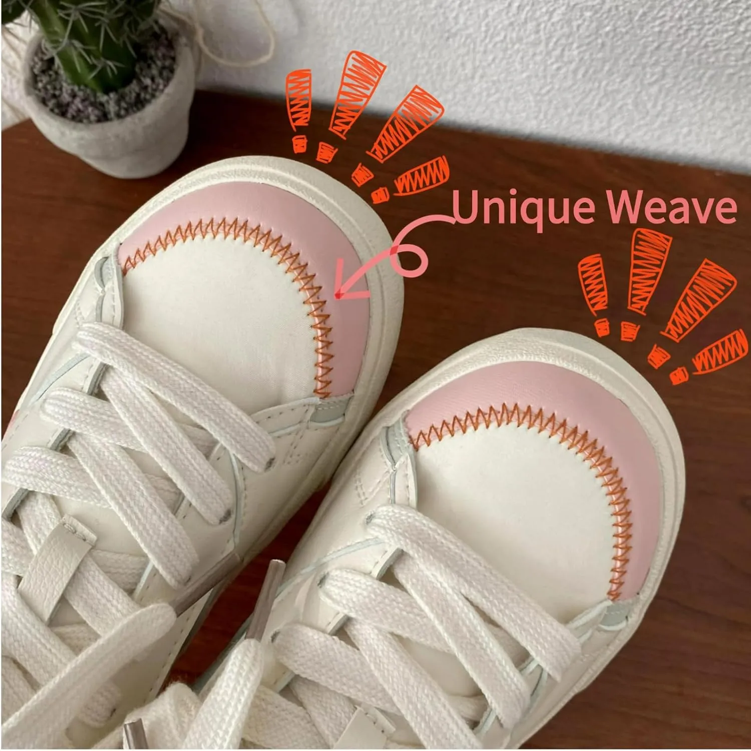 Y2K Cute Casual Sneakers for Women - Cute Plaid Shoes Chunky Rope Lace-up Fashion Comfortable White Shoes