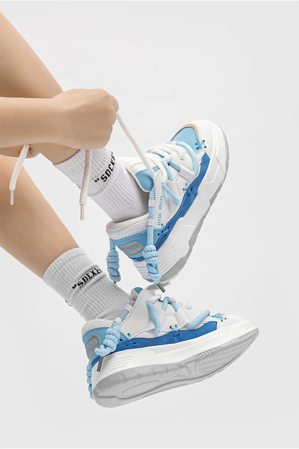 Y2K Sneakers Retro Thick Lace-Up Skate Shoes Fashionable Vintage Sneakers Chunky Sole Comfortable Casual Streetwear Shoes for Women and Men