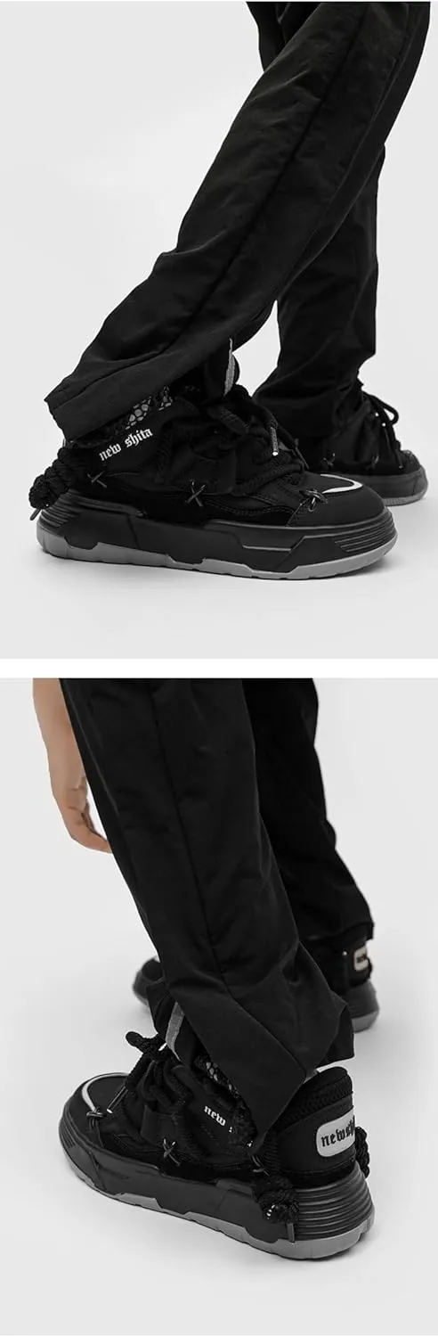 Y2K Sneakers Retro Thick Lace-Up Skate Shoes Fashionable Vintage Sneakers Chunky Sole Comfortable Casual Streetwear Shoes for Women and Men