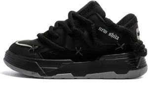 Y2K Sneakers Retro Thick Lace-Up Skate Shoes Fashionable Vintage Sneakers Chunky Sole Comfortable Casual Streetwear Shoes for Women and Men