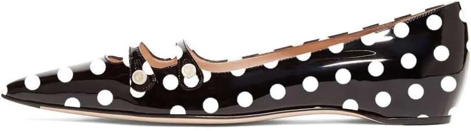 YDN Women Flats Hidden Low Heels Pumps Pointed Toe Slip on Comfort Straps Shoes