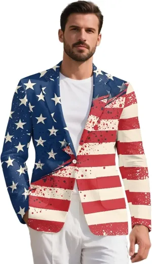 Yewattles Mens Blazers Slim Fit Business Casual Men Suit Sport Coat One Button Travel Blazer Lightweight Suit Jacket