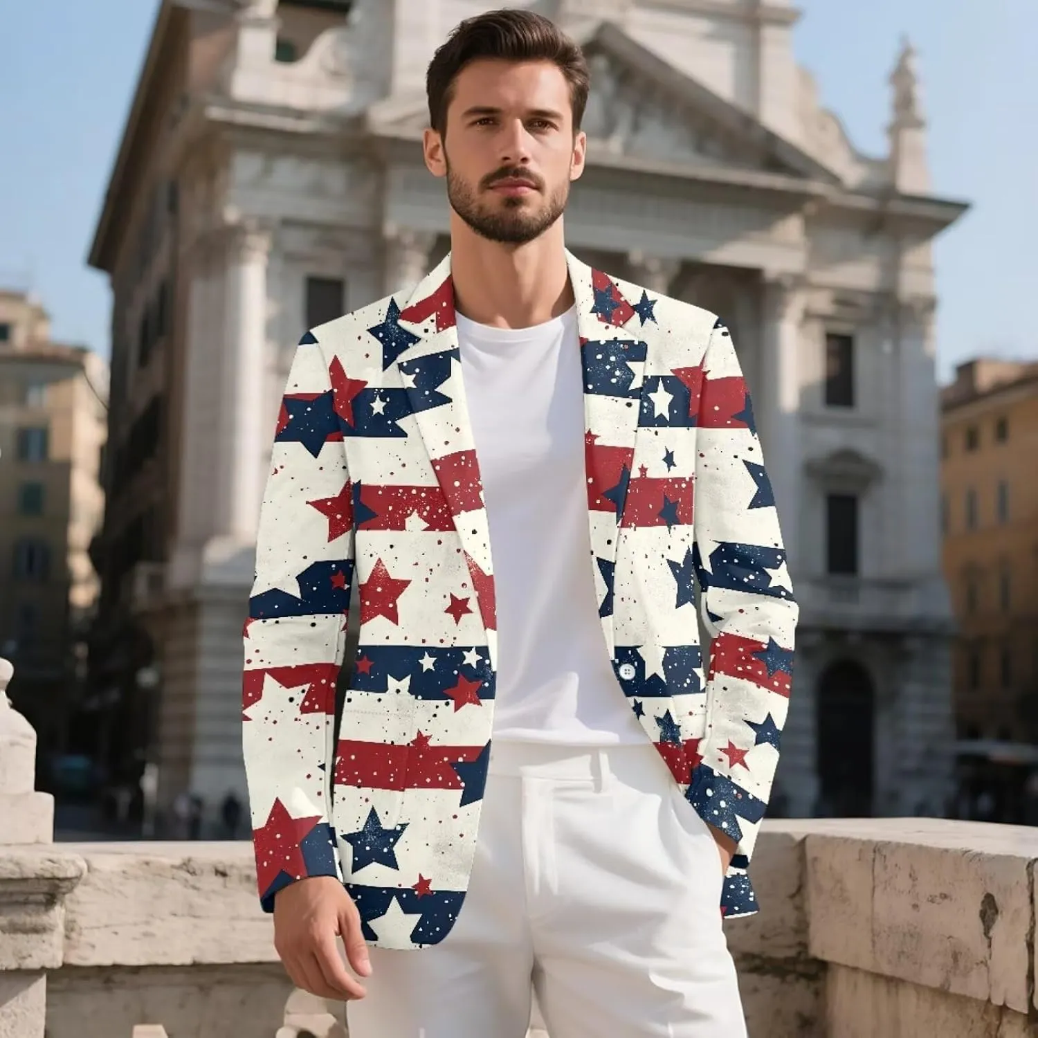 Yewattles Mens Casual Sport Coat Blazer Lightweight One Button Suit Jackets Slim Fit Business Casual Travel Blazer