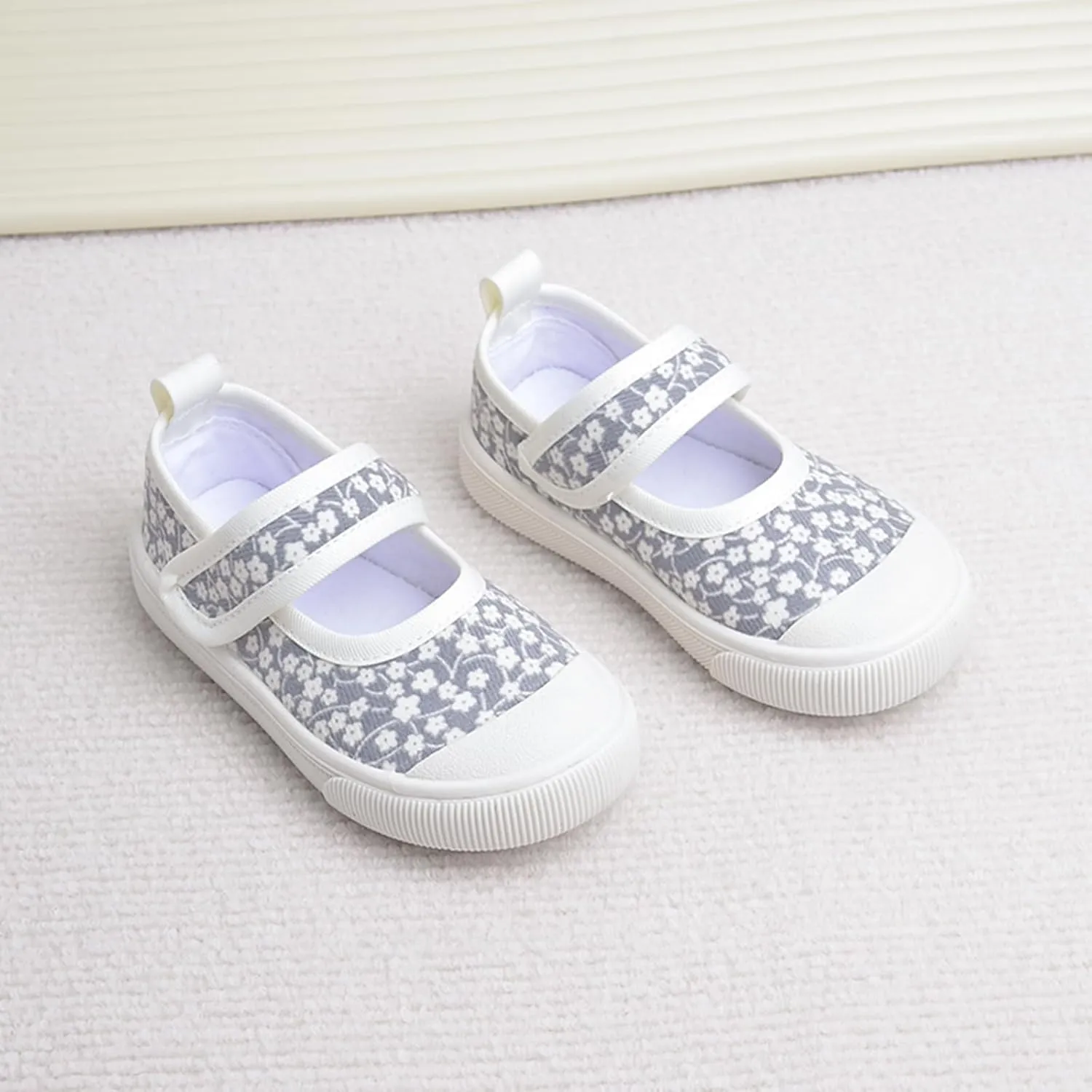 YIBLBOX Girl Canvas Sneakers Toddler Girl Mary Jane Flats Casual School Uniform Loafers Dress Shoe