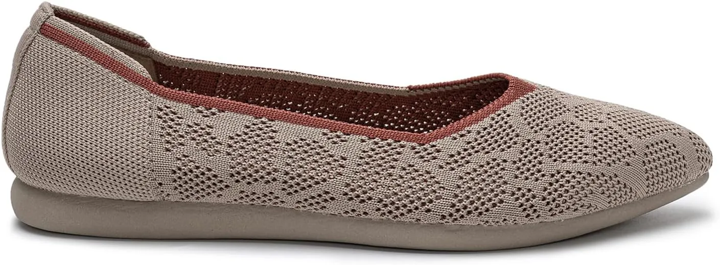 youngshow Women's Ballet Flats Comfortable Work Shoes, Casual Pointed Toe Flats for Office, Dressy Slip-On Walking Shoes