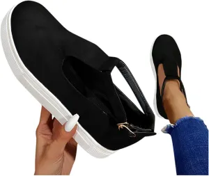 ZBYY Womens Sandals Summer Casual Buckle Strap Flat Sandals Comfy Slip On Hollow Out Breathable Walking Loafers Sneakers