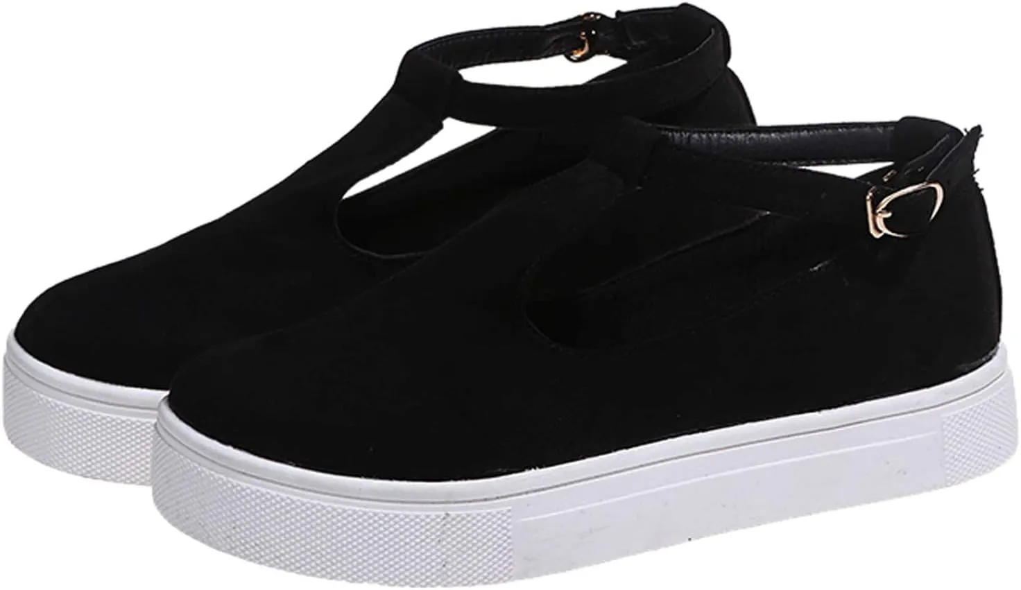 ZBYY Womens Sandals Summer Casual Buckle Strap Flat Sandals Comfy Slip On Hollow Out Breathable Walking Loafers Sneakers