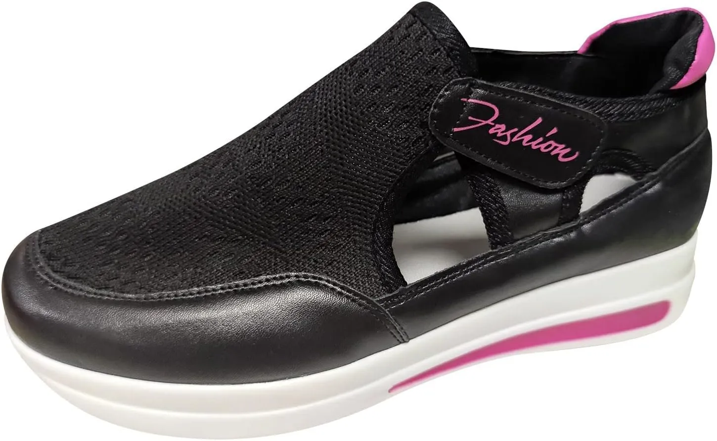 ZBYY Womens Summer Casual Sneakers Closed Toe Walking Breathable Outdoor Sandals Comfort Wedge Platform Loafers