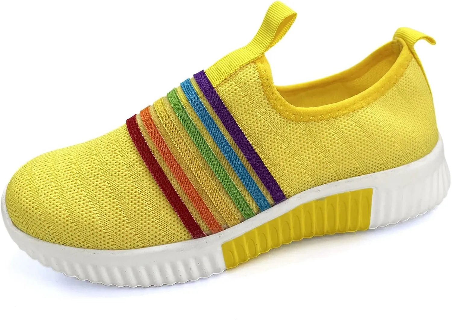 ZBYY Women's Walking Shoes Lightweight Colourful Slip On Casual Mesh Running Sneakers Breathable Athletic Tennis Sneakers